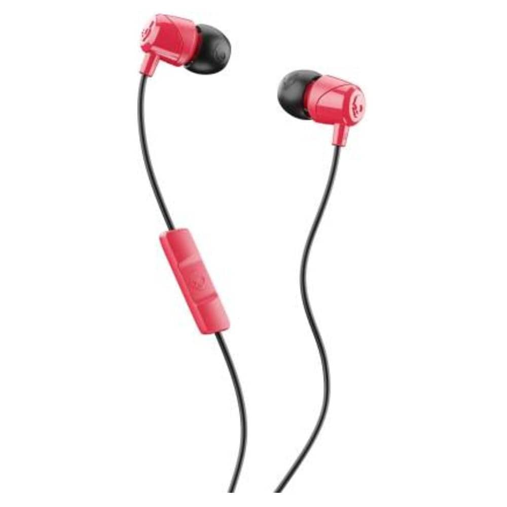 skullcandy in-ear wired headphones red black skullcandy jib in-ear wired earphones with mic - black