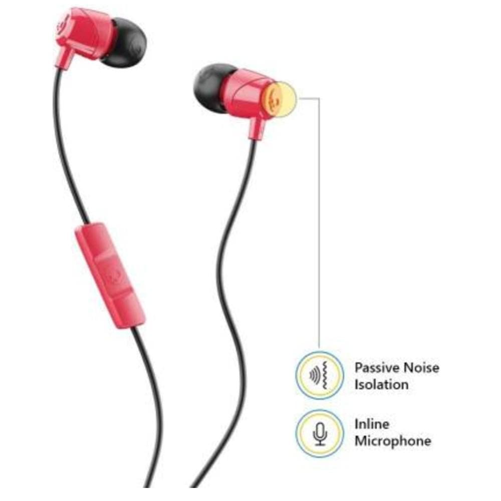 skullcandy in-ear wired headphones skullcandy jib in-ear wired earphones with mic - black