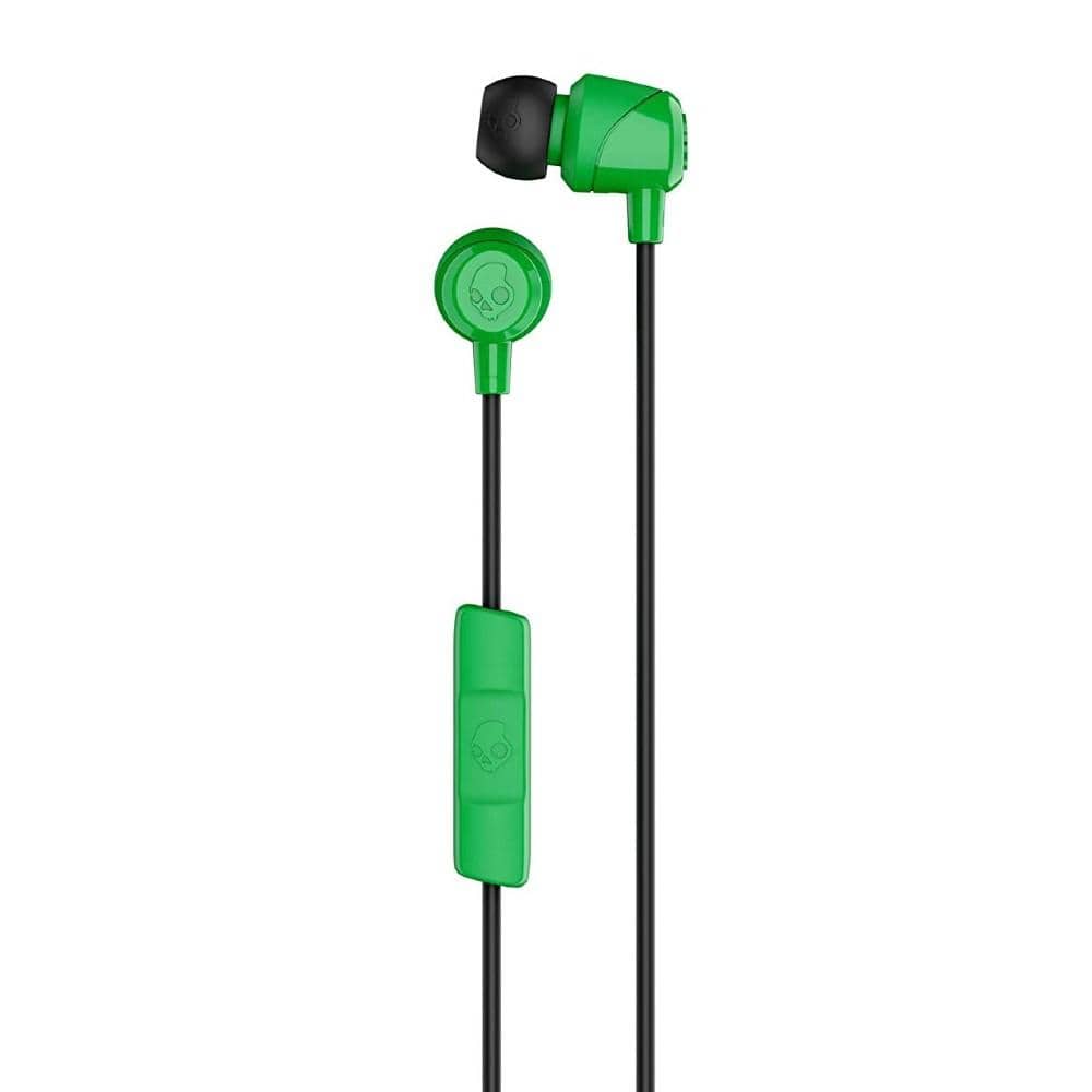 skullcandy in-ear wired headphones skullcandy jib in-ear wired earphones with mic - black #color_green-black