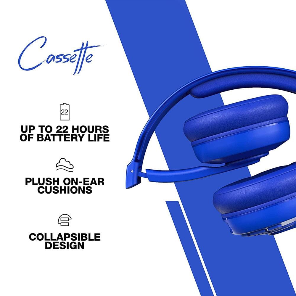 skullcandy on-ear wireless headphones skullcandy cassette on-ear wireless headphones #color_cobalt-blue