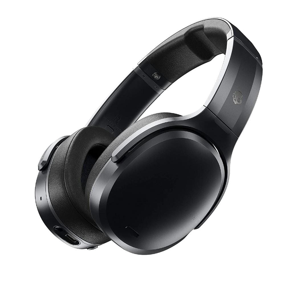 skullcandy over-ear wireless headphones black skullcandy crusher active noise cancellation over-ear wireless headphone - black