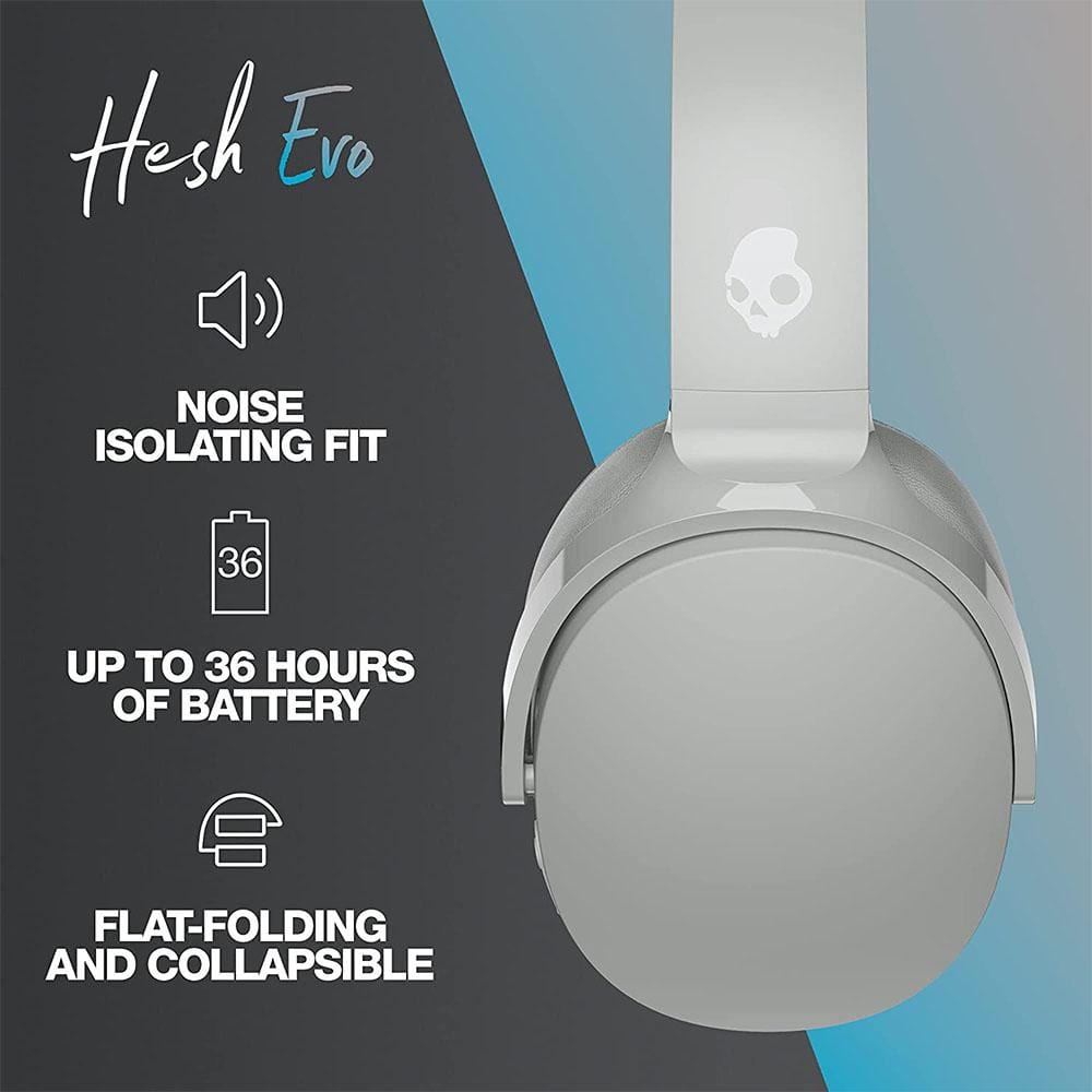 skullcandy over-ear wireless headphones skullcandy hesh evo over-ear wireless headphone #color_light-gray-blue
