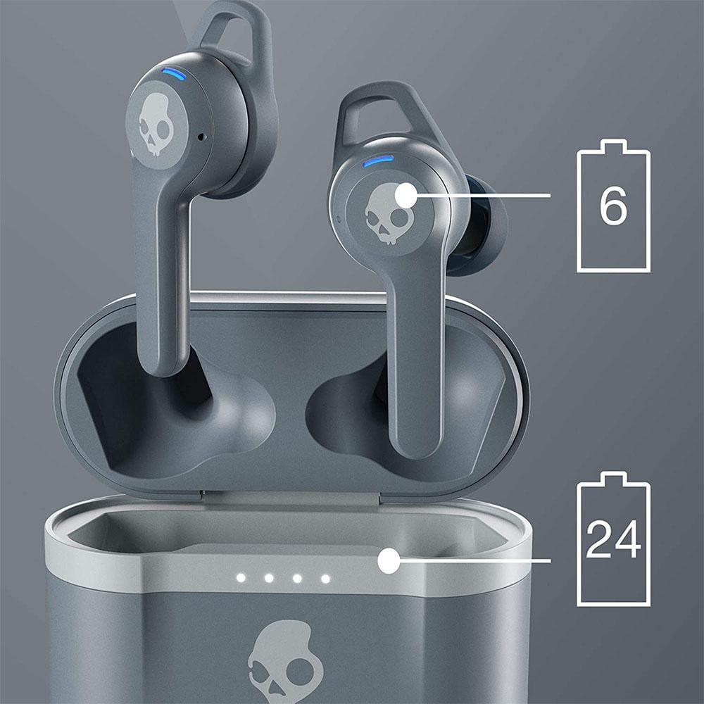 skullcandy true wireless in-ear headphones skullcandy indy evo in-ear true wireless earbud #color_chill-grey
