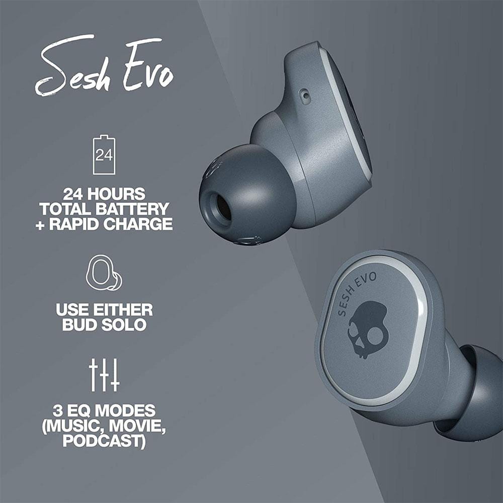 skullcandy true wireless in-ear headphones skullcandy sesh evo in-ear true wireless earbud - black