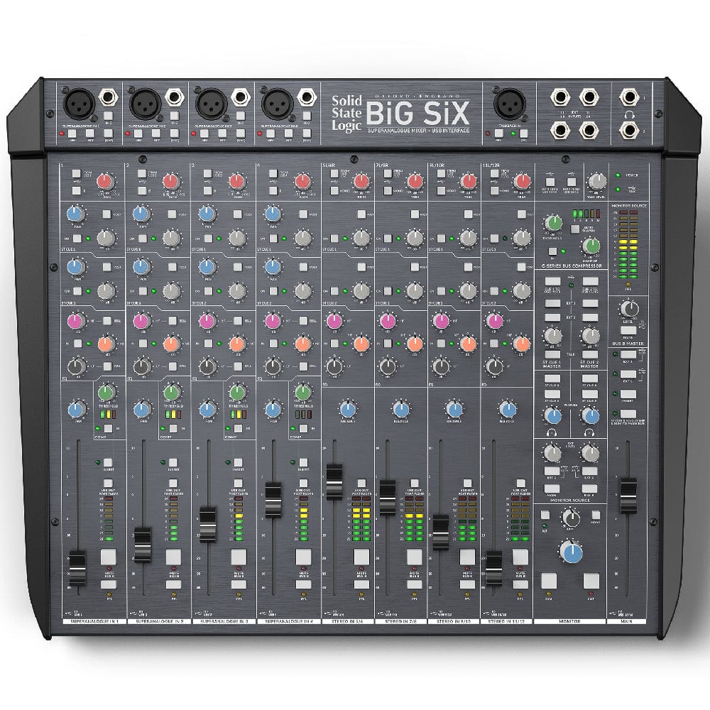 solid state logic analog mixers solid state logic big six 18-input desktop analog mixer
