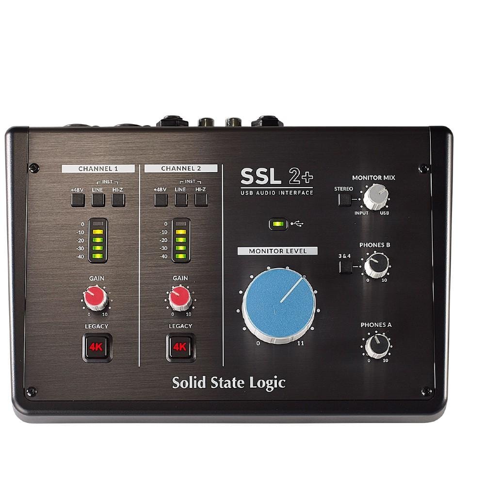 solid state logic audio interfaces solid state logic ssl 2+ professional collaborative studio 2-in/4-out usb audio interface