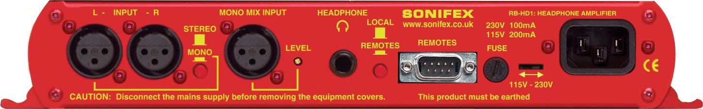 sonifex headphone amplifiers sonifex redbox rb-hd1