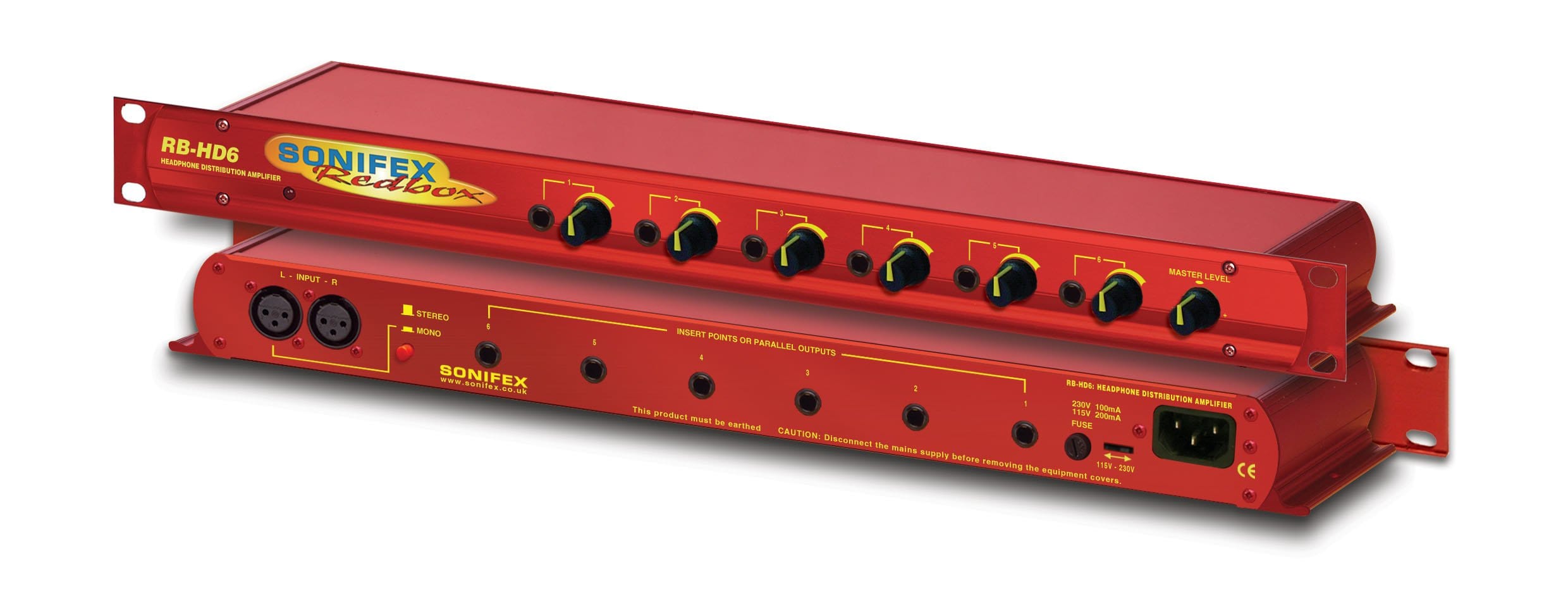 sonifex headphone amplifiers sonifex redbox rb-hd6