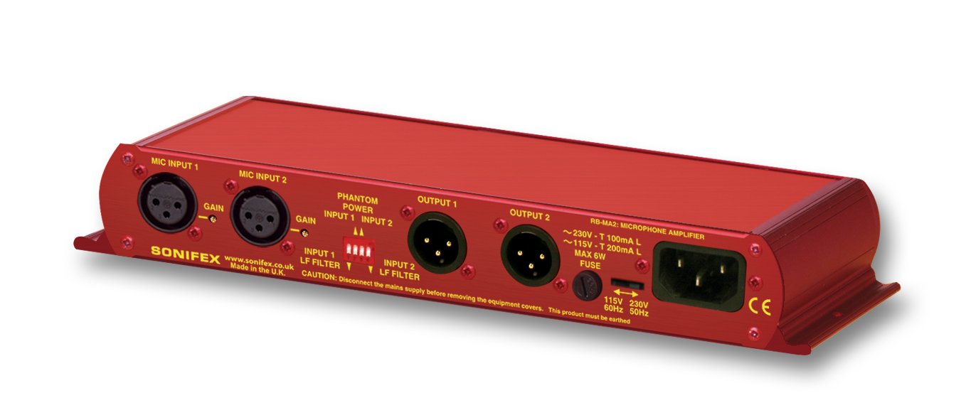 sonifex pre amps sonifex redbox rb-ma2 mic preamp