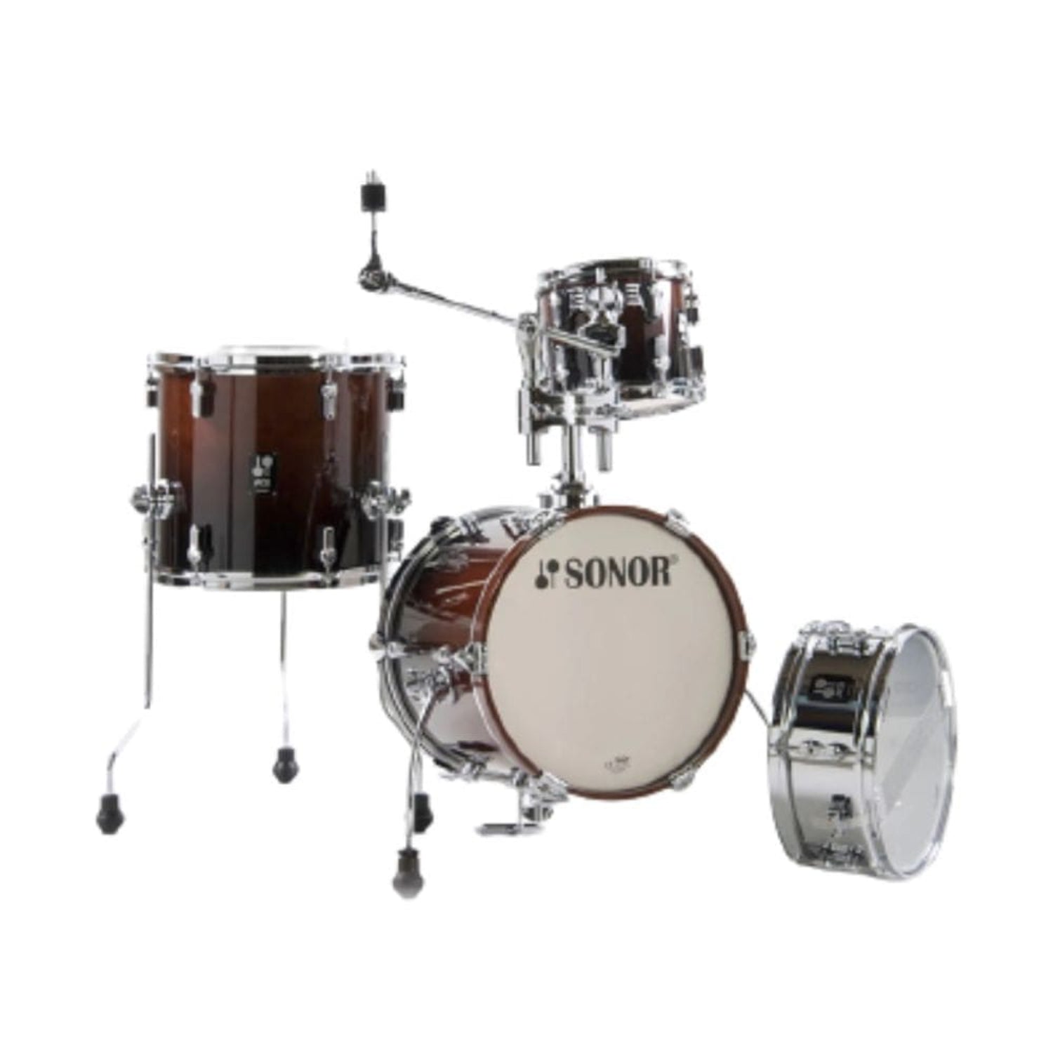 sonor acoustic drum kits brown fade sonor aq2 martini set 4 piece acoustic drumkit #color_brown-fade