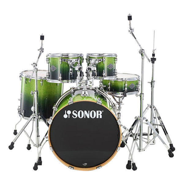 sonor acoustic drum kits sonor essential force stage 3 acoustic drum set - green fade