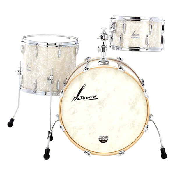 sonor acoustic drum kits sonor vintage wm three20 acoustic drum shell set - vintage pearl
