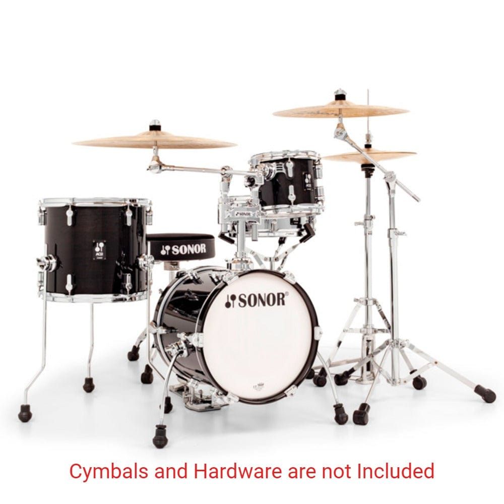 sonor acoustic drum kits transparent stain black sonor aq2 martini set 4 piece acoustic drumkit #color_black-midnight-sparkle