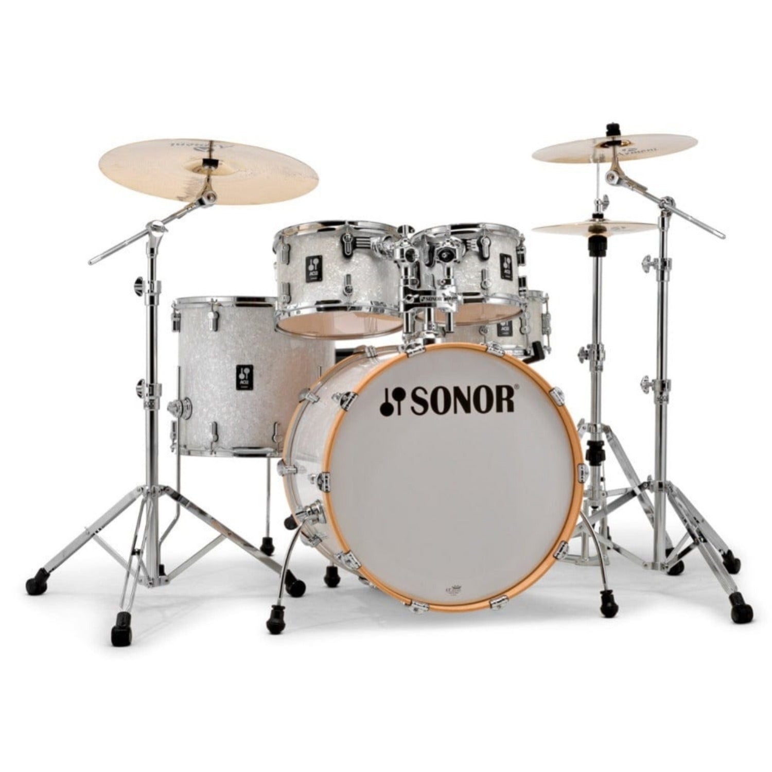 Sonor Acoustic Drum Kits White Pearl Sonor AQ2 Stage Set 5 Piece Acoustic Shell Pack