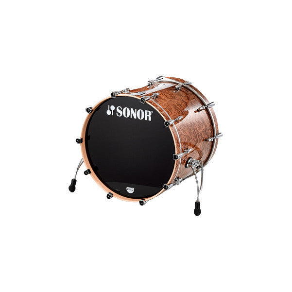 sonor bass drums chocolate burl sonor prolite 20 x 17.5 inch bass drum #color_chocolate-burl