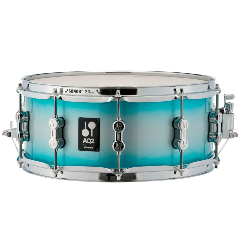 sonor snare drums aqua silver burst sonor aq2 1406 sdw 14"x06" snare drum #color_aqua-silver-burst