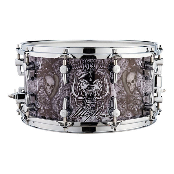 sonor snares sonor ssd 12 signature mikkey dee snare drum - unique motörhead wrap design by mark devito