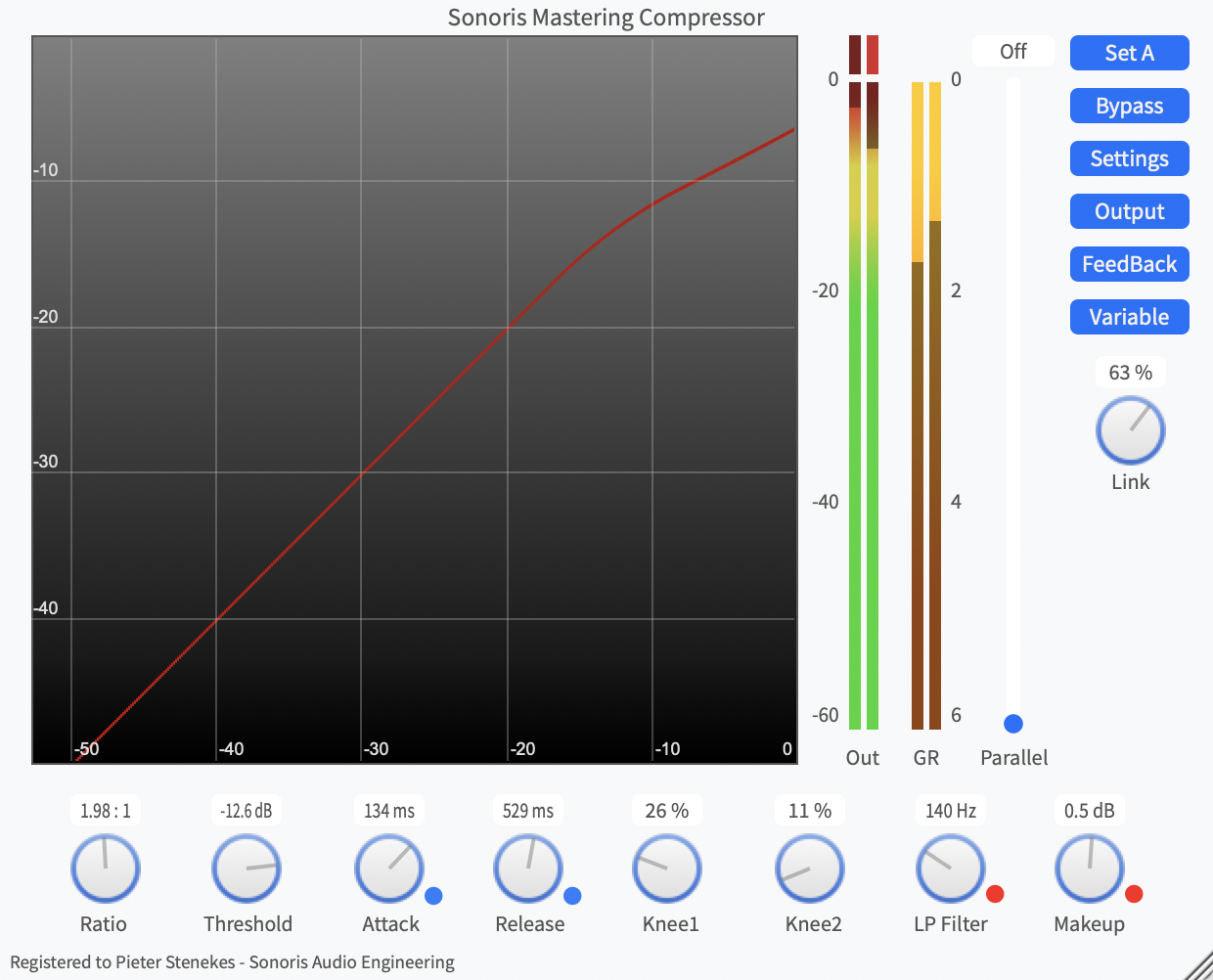 SONORIS Virtual Processors Sonoris Mastering Compressor: Mastering Compressor