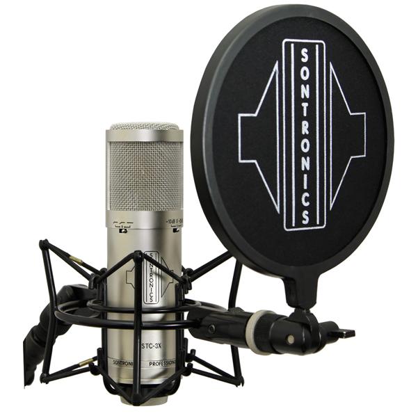 sontronics condenser microphones silver sontronics stc-3x 3 pattern large diaphragm condenser mic pack #color_silver