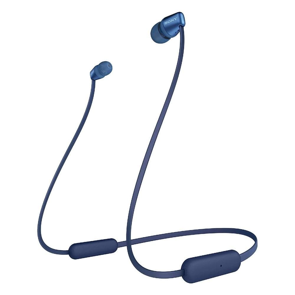 sony in-ear neckband headphones blue sony wi-c310 wireless noise cancelling in-ear headphone #color_blue