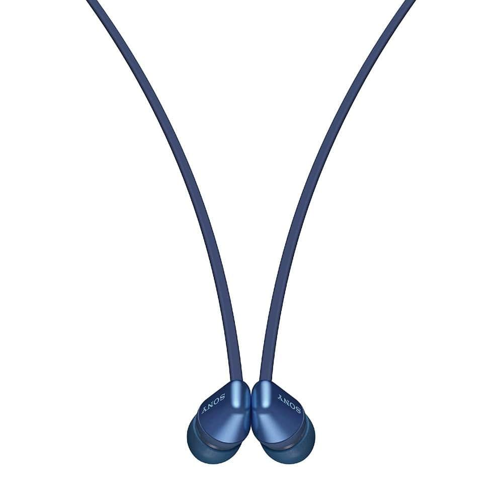 sony in-ear neckband headphones sony wi-c310 wireless noise cancelling in-ear headphone #color_blue