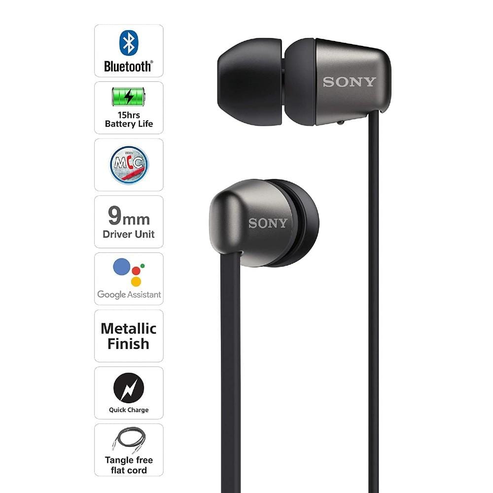 sony in-ear neckband headphones sony wi-c310 wireless noise cancelling in-ear headphone