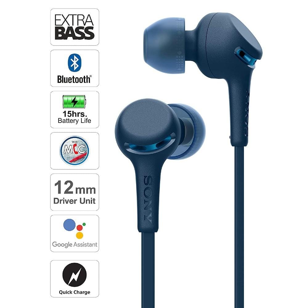 sony in-ear neckband headphones sony wi-xb400 extra bass wireless in-ear headphone #color_blue