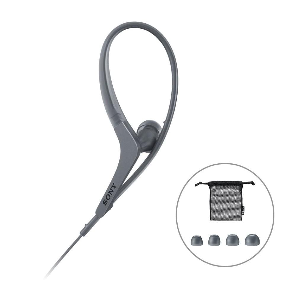 sony in-ear wired headphones black sony mdr as410ap sports splashproof in-ear wired headphone