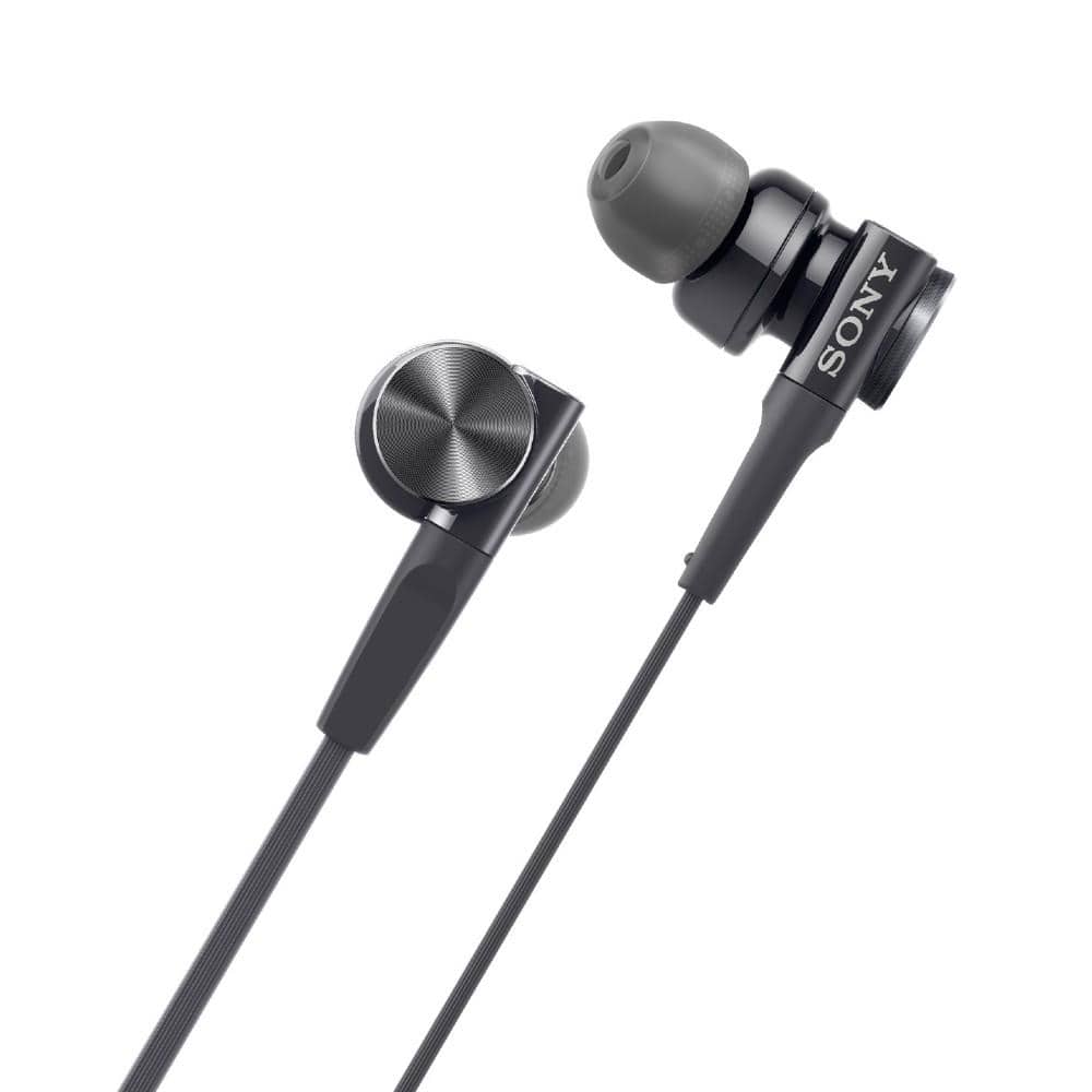 sony in-ear wired headphones black sony mdr xb75ap premium extra bass in-ear wired headphone with mic