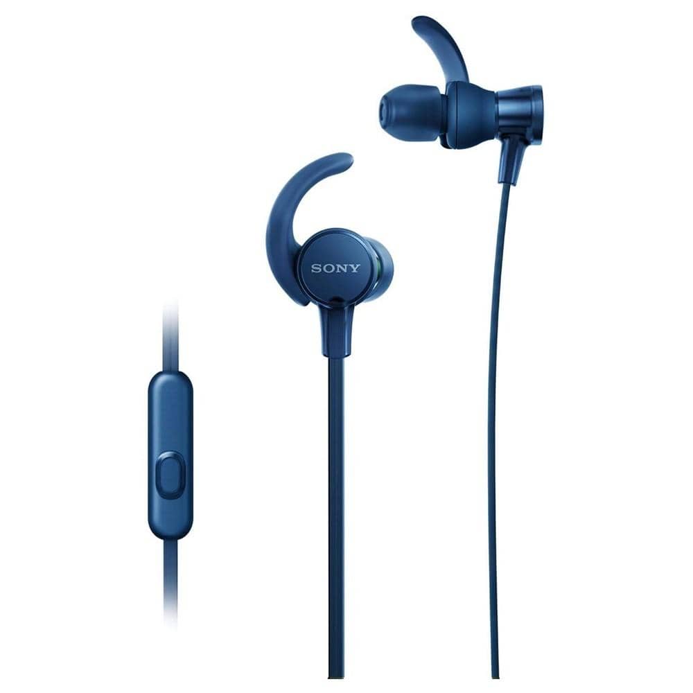 sony in-ear wired headphones blue sony mdr xb510as sports splashproof in-ear wired headphone #color_blue