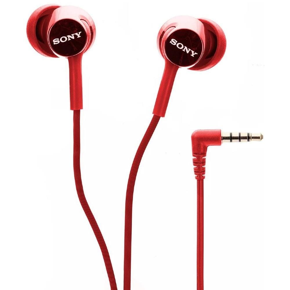 sony in-ear wired headphones sony mdr-ex155ap in-ear wired headphones #color_red