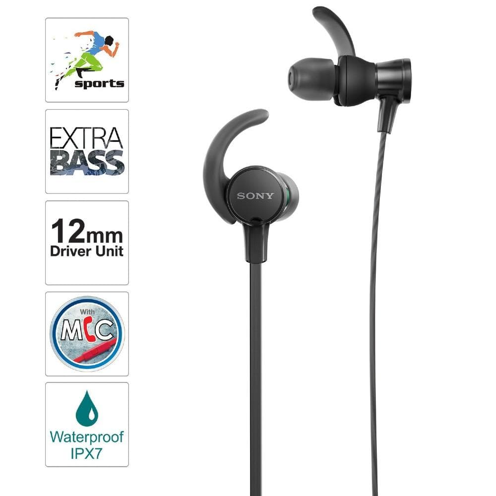 sony in-ear wired headphones sony mdr xb510as sports splashproof in-ear wired headphone
