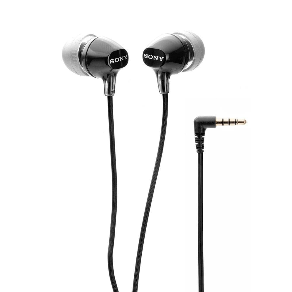 sony in-ear wired headphones sony mdrex15ap bce lightweight in-ear wired headphones with mic