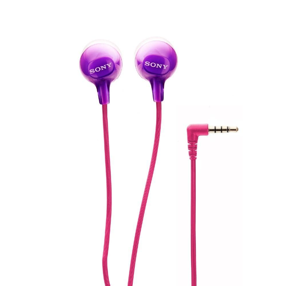 sony in-ear wired headphones sony mdrex15ap bce lightweight in-ear wired headphones with mic #color_violet