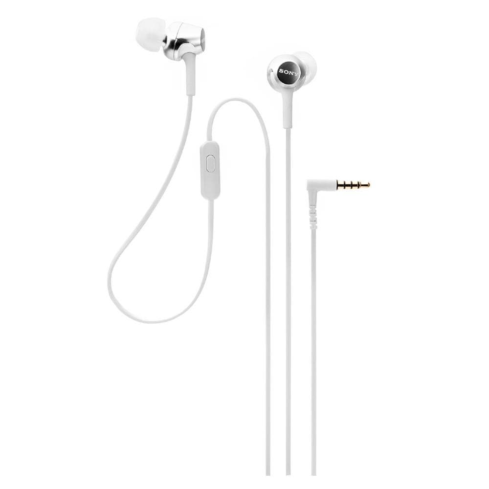 sony in-ear wired headphones white sony mdr-ex155ap in-ear wired headphones #color_white