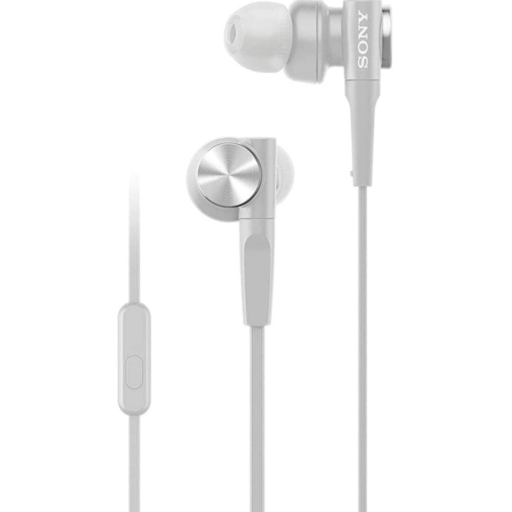 Sony In-Ear Wired Headphones White Sony MDR-XB55AP Extra Bass In-Ear Wired Headphones