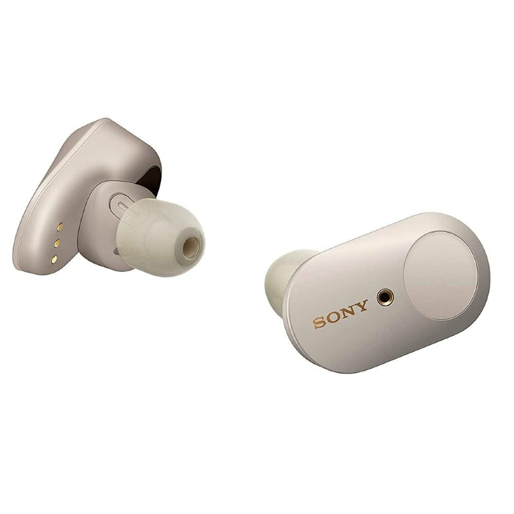 sony true wireless in-ear headphones silver sony wf-1000xm3 truly wireless noise cancelling bluetooth earbuds #color_silver