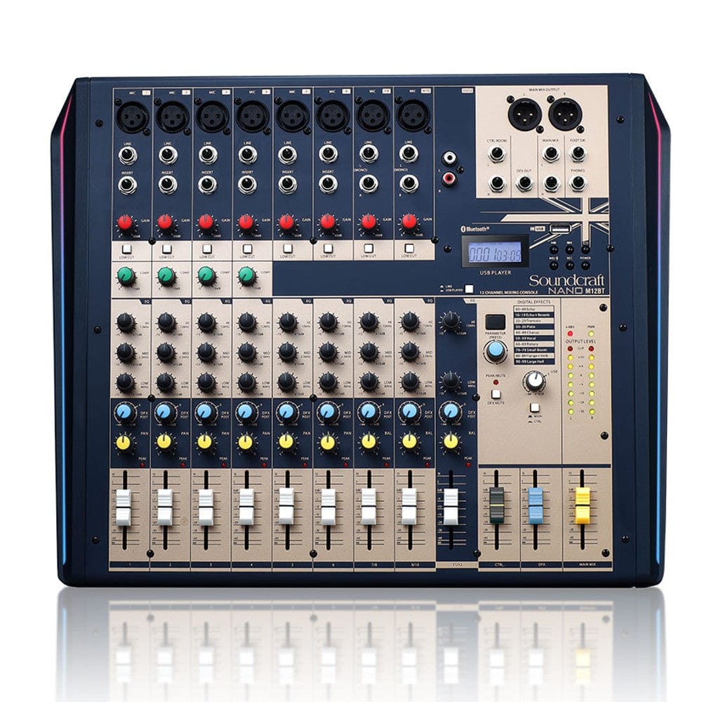 soundcraft analog mixers soundcraft nano m12bt 12-channel compact analog mixer with bluetooth