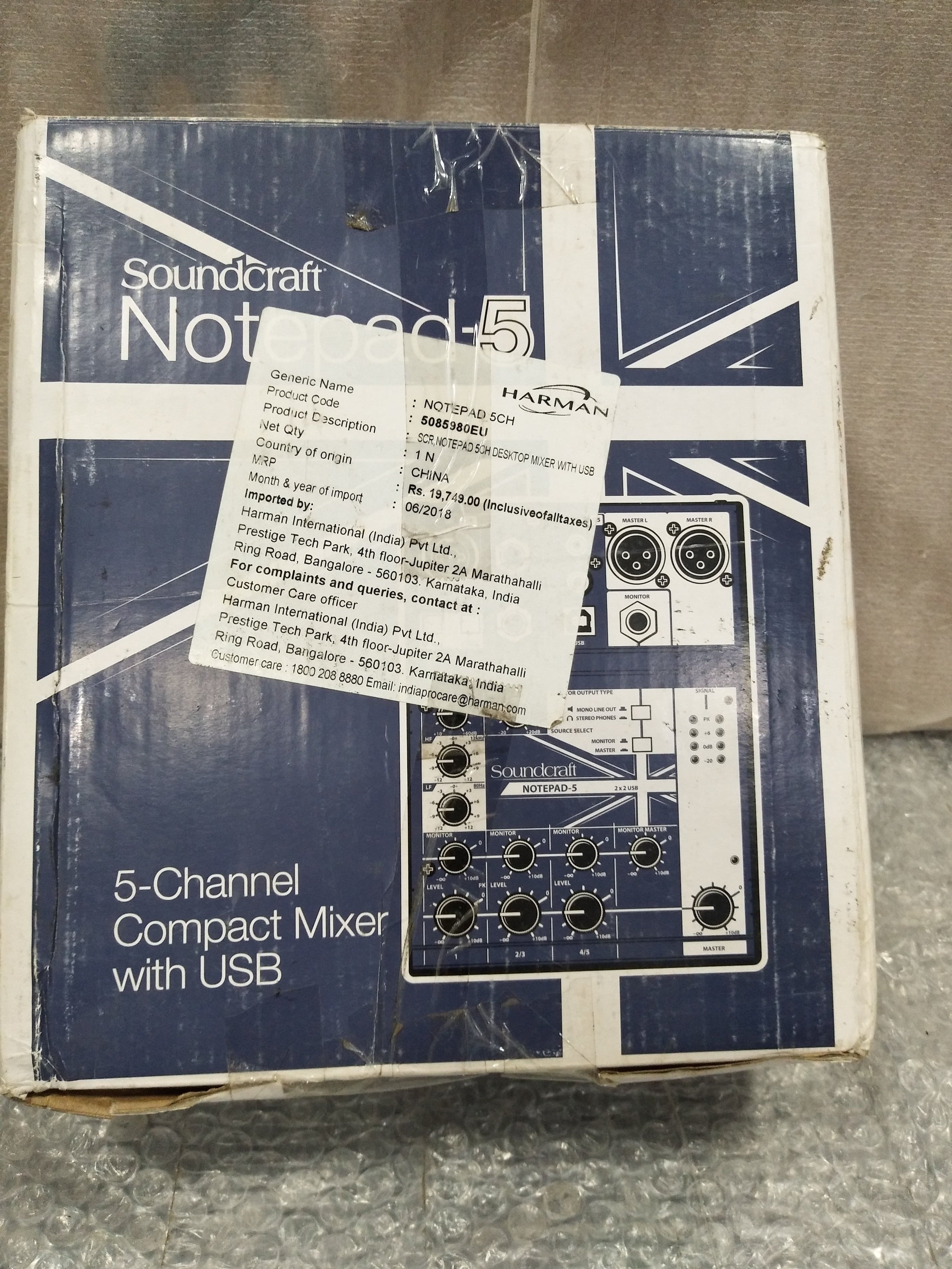 soundcraft analog mixers soundcraft notepad 5 5 channel desktop analog mixer with usb - open box