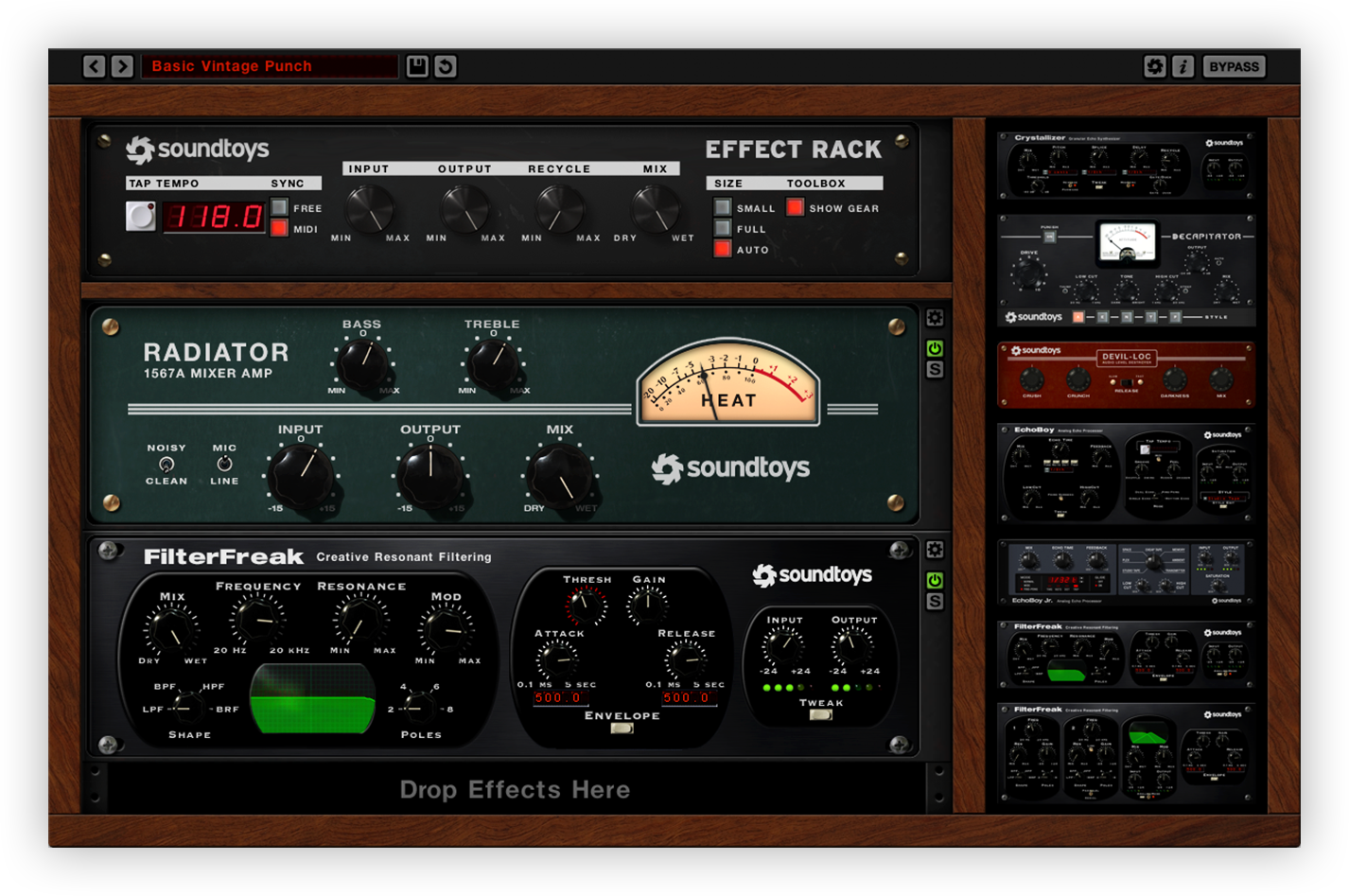 Soundtoys Virtual Processors SoundToys Effect Rack 5 Effect Plug-In