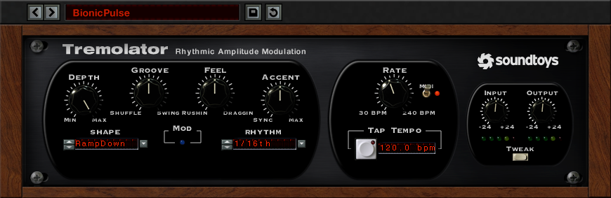 Soundtoys Virtual Processors SoundToys Tremolator 5 Effect Plug-In