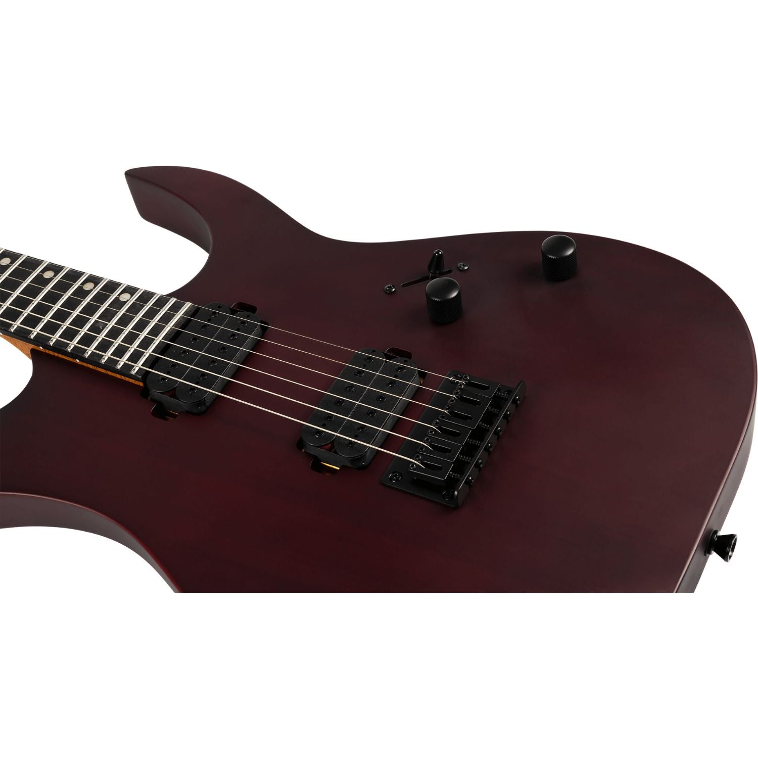 Spire Electric Guitars Spira S-400 Sleek High-Performance Double Cutaway 6 String Electric Guitar #color_wine-red-satin