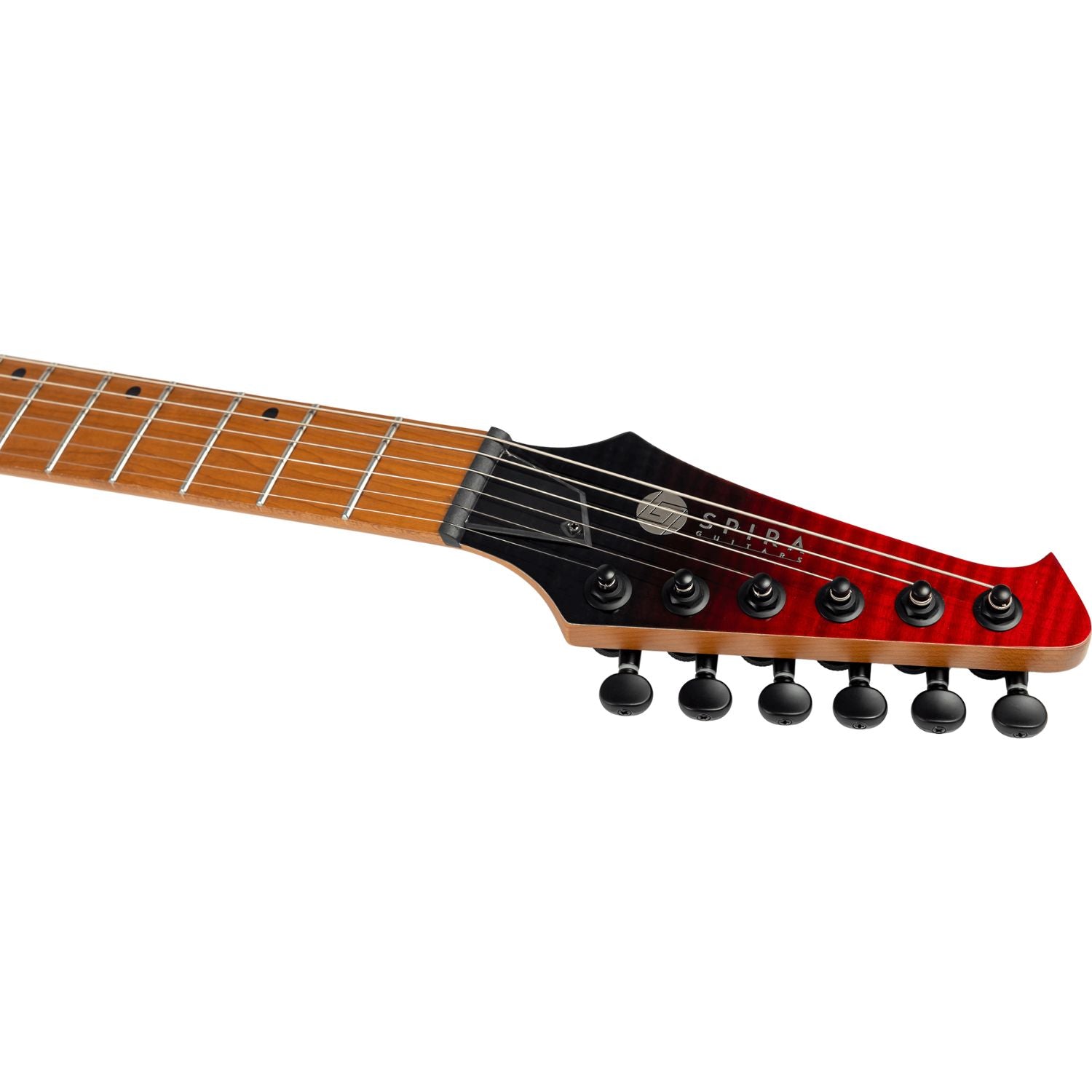 Spire Electric Guitars Spira S-450 High Performance Rock Weapon for Faster Playing 6 String Electric Guitar #color_trans-red/black-gloss