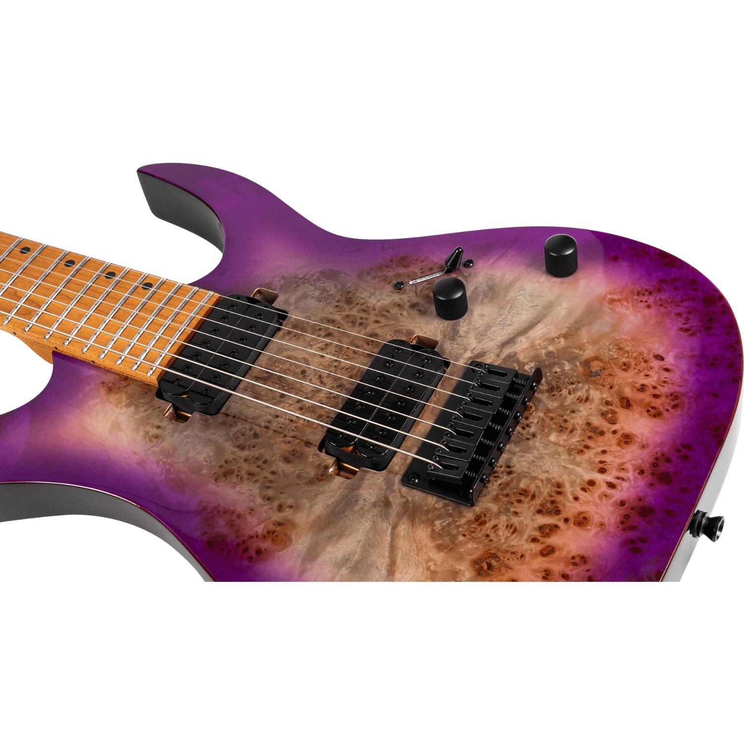 Spire Electric Guitars Trans Purple Gloss Spira S-457 High Performance 7 String Electric Guitar