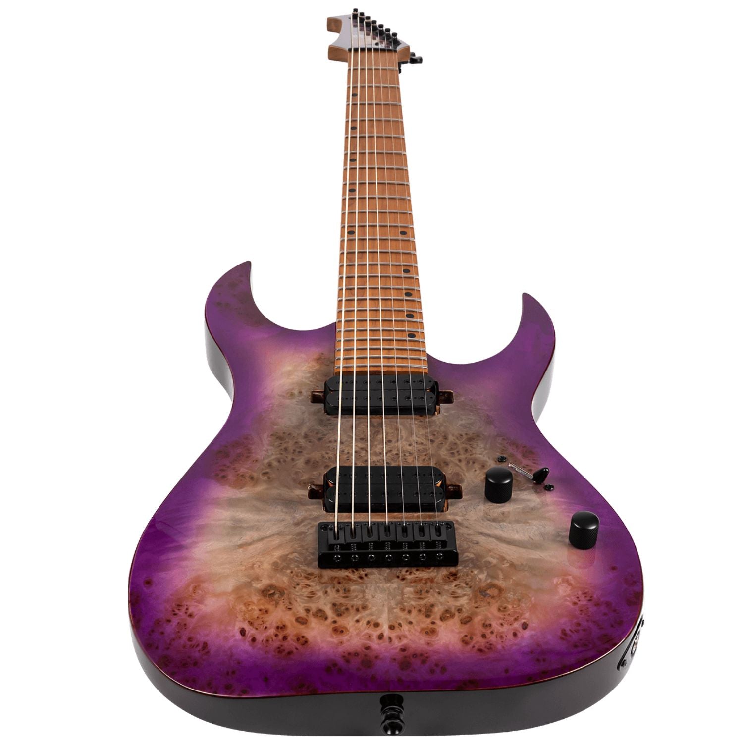 Spire Electric Guitars Trans Purple Gloss Spira S-457 High Performance 7 String Electric Guitar