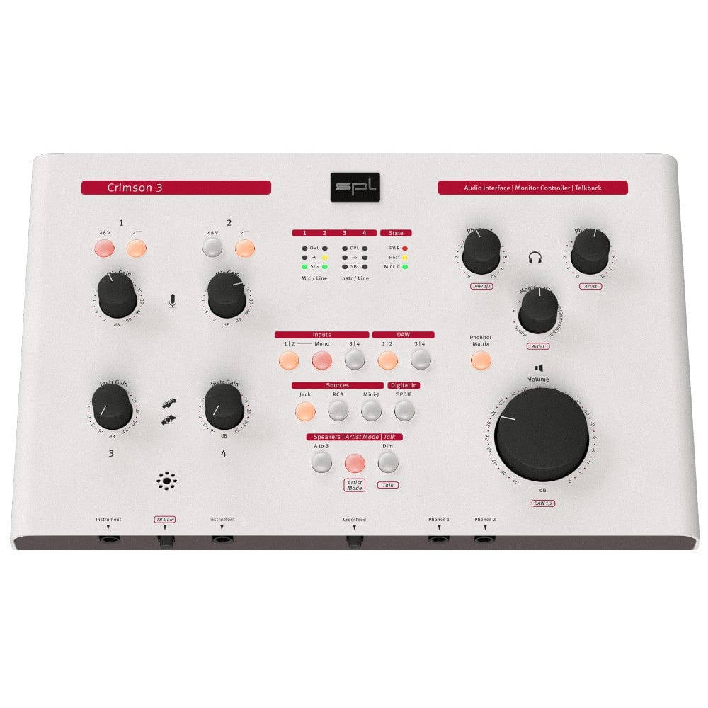 spl audio interfaces spl crimson 3 usb audio interface - white