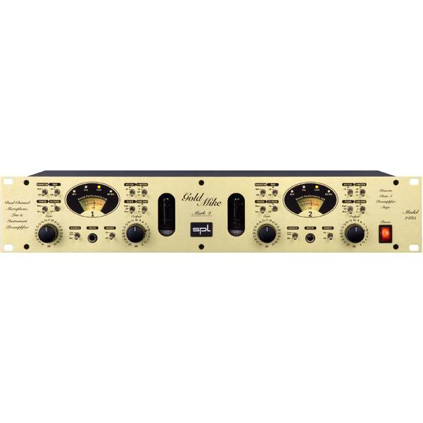 spl pre amps spl goldmike mk2 dual-channel microphone and instrument preamplifier