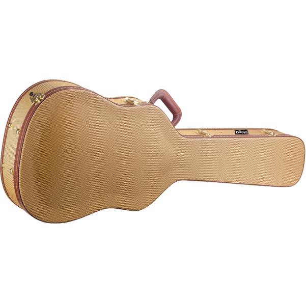 stagg acoustic guitar cases stagg gcx-w gd vintage style gold tweed deluxe hardshell case for western dreadnought guitar