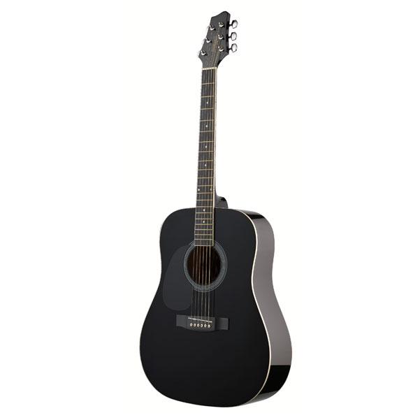 stagg acoustic guitars black stagg sw201 left handed dreadnought acoustic guitar #color_black