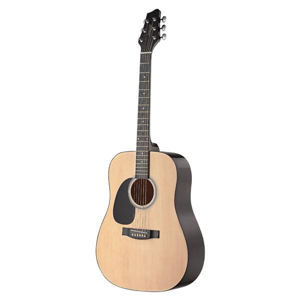 stagg acoustic guitars natural stagg sw201 left handed dreadnought acoustic guitar #color_natural
